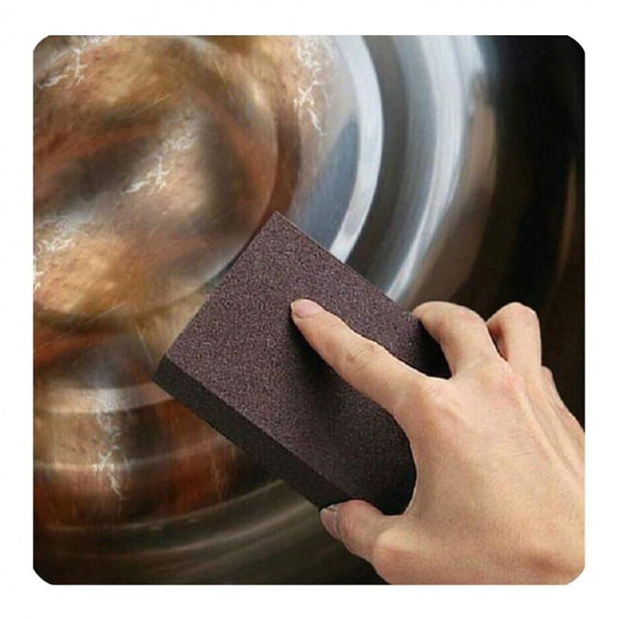 LARYNX Sanding Sponge Block for Kitchen Use, Multipurpose Sand Paper Magic Scrub Sponge Deep Cleaner Kitchen Tool (Small Size, Pack of 2)