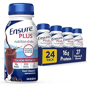 Guarantee Plus Vitamin Shake, 24 Rely, With 16 Grams of Protein, Meal Substitute Shakes, 8 Fl Oz (Pack of 4), Wealthy Darkish Chocolate, 192 Fl Oz