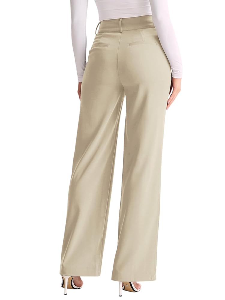 【DEARMINE】High waist two tuck wide slacks pan1582-high-waist-suit-pants-