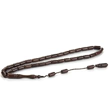Kuka Prayer Beads 33 Beads Cut Model Wood for Men and Women, Brown - Brown