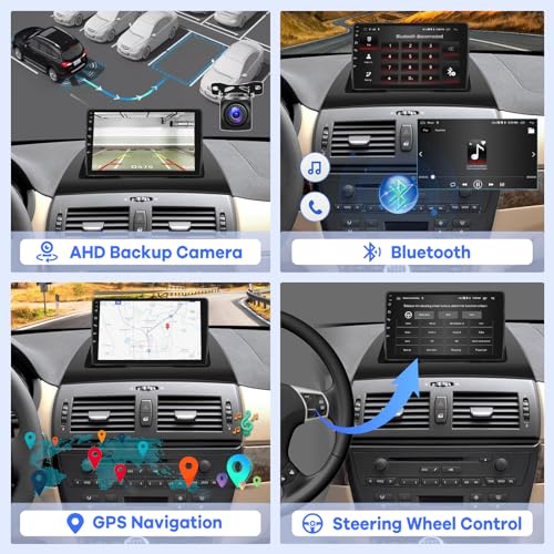 Image of [2G+64G] Car Radio for BMW X3 E83 2004 2005 2006 2007 2008 2009 2010 2011 2012, Android 13 Touch Screen Car Play Stereo, Carplay /Android Auto /EQ Audio /Bluetooth /SWC