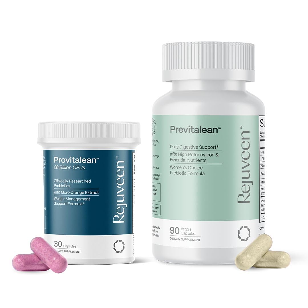 Rejuveen GLP-1 Support Duo | Metabolism Support, Cravings Dampener + Prebiotics | GLP-1 Booster to Feel Firmer & Toned