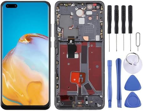 LCD Screen for Huawei P40 Pro TFT LCD Screen Digitizer Full Assembly with Frame, Not Supporting Fingerprint Identification