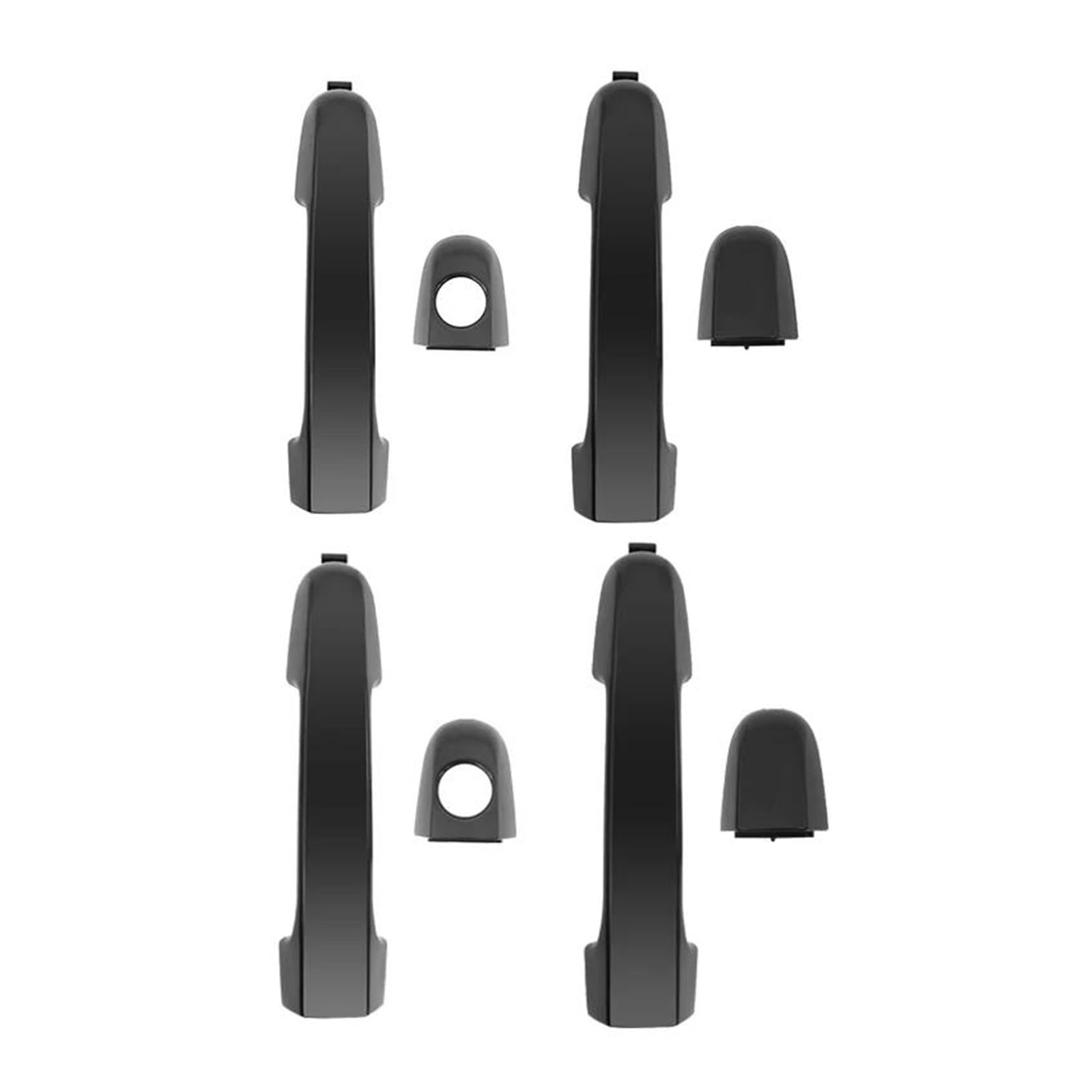 Lolhoikilm 4Pcs One Set Car Door Handle Covers For Hyundai For I20 2007-2014 Oem: 82651-1J000 Car Door Handle Fit Front/Rear Car Exterior Door Handle Trim Styling Accessories