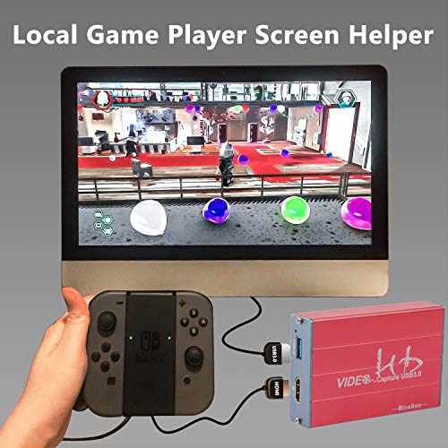 Mirabox Capture Card,USB 3.0 HDMI Game Capture Card Device Support HD Video HDCP 1080P Windows 7 8 10 Linux YouTube OBS Twitch for PS3 PS4 Xbox Wii U Streaming and Recording, HSV3211