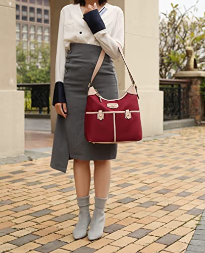 Image of MKF Collection Shoulder Bag for Women, Nylon Handbag Purse, Top-Handle Hobo Bag And Wallet