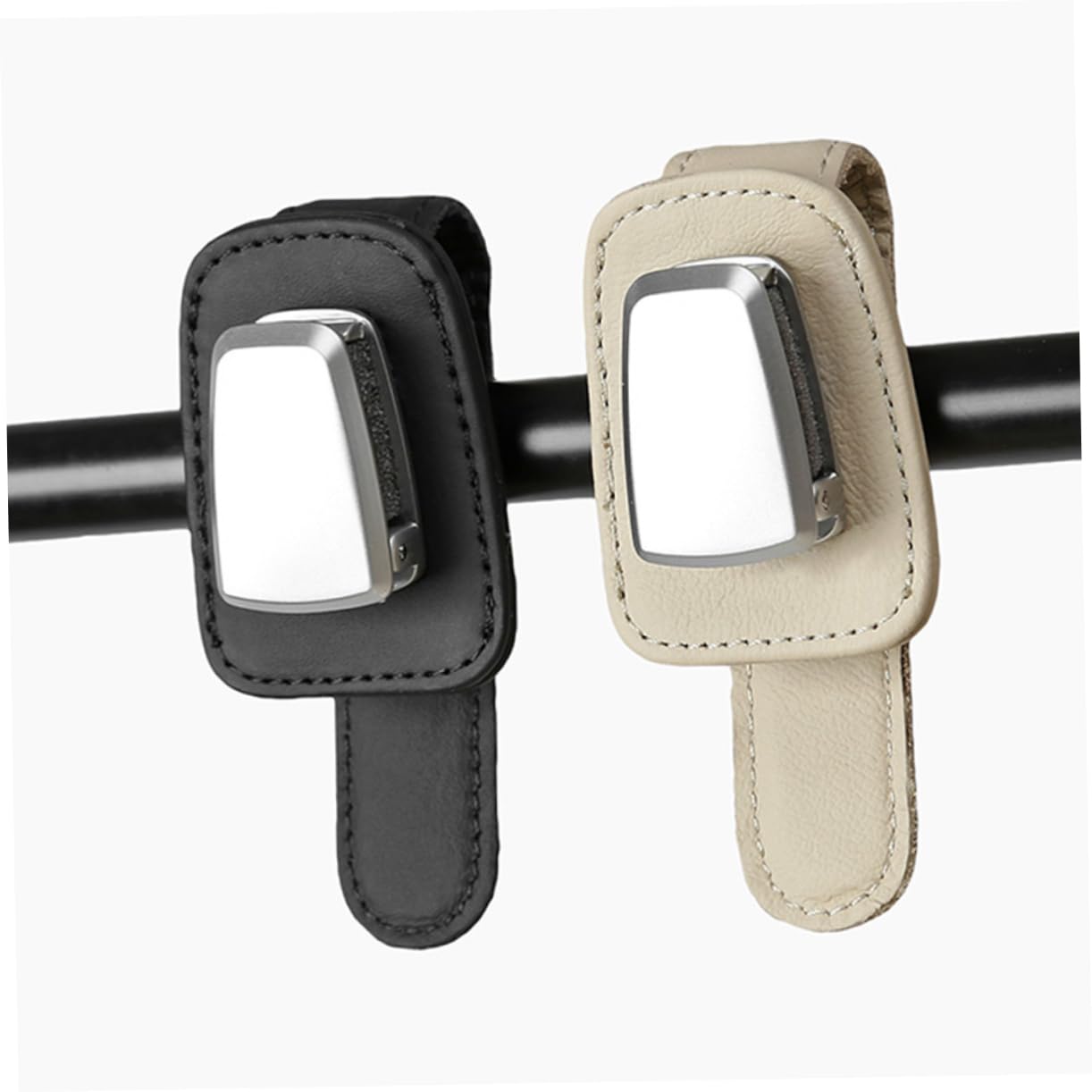 Gatuida 3pezzi Supporto Occhiali Multifunzionale Per Auto Clip Per Parabrezza Pu Organizer Per Occhiali Da Sole Beige Facile Da Installare e Utilizzare