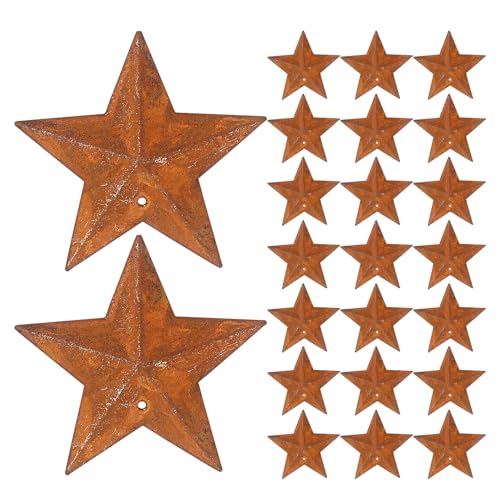 STOBAZA 40 Stück Rustikale Metallsterne 4,5cm Rustikaler...