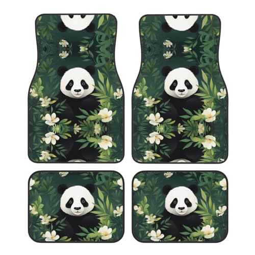 Tapis de voiture antidérapants BROLEO lavables et faciles à nettoyer motif panda