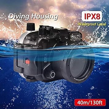 Seafrogs for Canon G7X Mark II 40m/130ft Underwater Housing Camera Diving Waterproof Housing case(Housing + Red Filter)