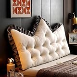 Photo Gallery mbbtag cuscini per testata letto, cuscino grande per schienale letto, con volant e cordino elastico, moda cuscino divano schienale, decorazione del comodino, adatto per comodino e divano(bianco,180x60 Photo Gallery mbbtag cuscini per testata letto, cuscino grande per schienale letto, con volant e cordino elastico, moda cuscino divano schienale, decorazione del comodino, adatto per comodino e divano(bianco,180x60
