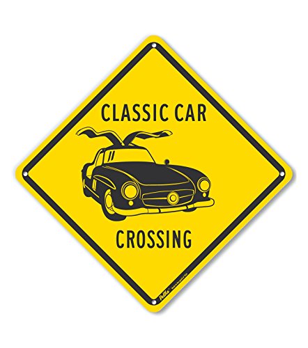 Plaque Classic Car Crossing Mercedes idée cadeau passionné auto