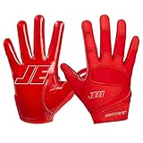 Cutters JE11 Signature Series ungepolsterte Football Handschuhe - rot Gr. 2XL