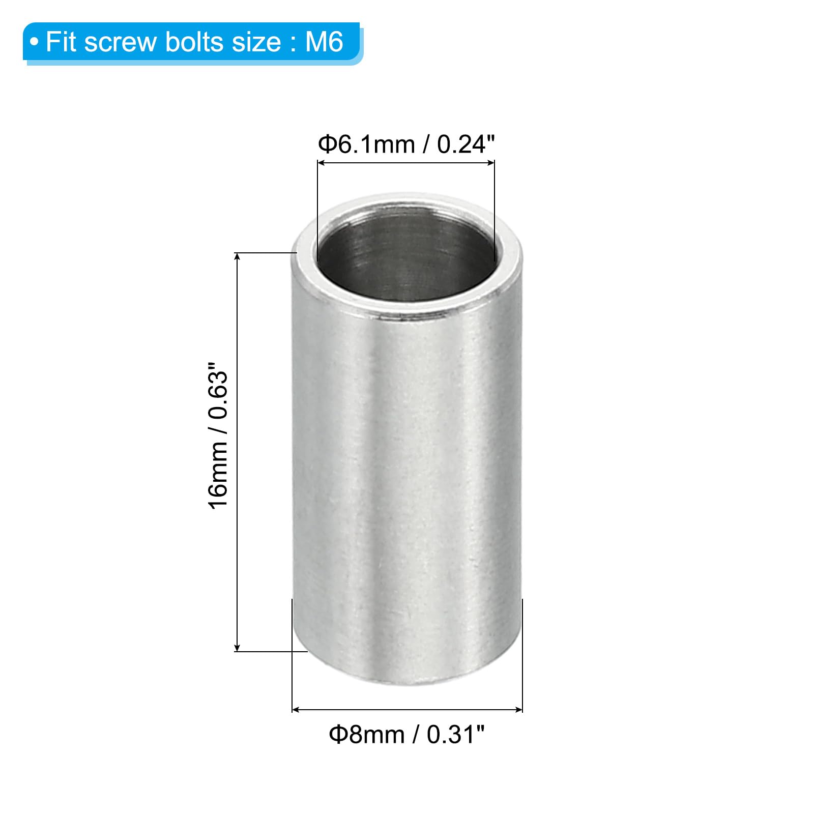 PATIKIL M6 Stainless Steel Spacers - Image 2