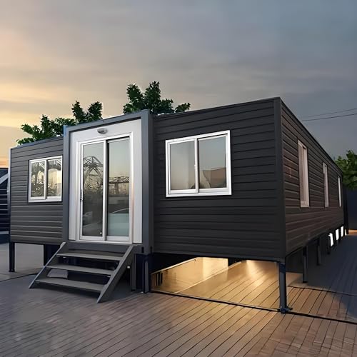 20ft 30ft 40ft Expandable Prefab Tiny Home,Foldable Modular Container House with 2-4 Bedrooms,Full Kitchen & Bathroom,Portable Steel Frame Tiny Houses to Live in for Adults,Mobile Office/Guest House - Image 3