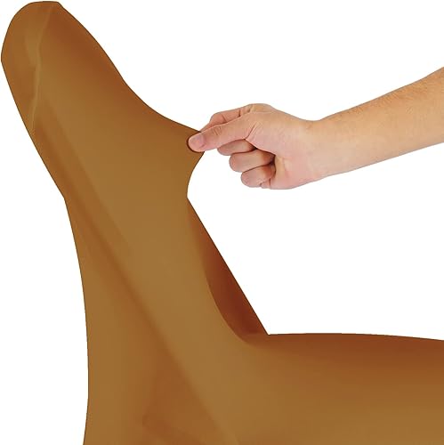 Miniatura 7 de Paquete de 12 fundas de silla plegables de elastano dorado, impermeables, protectoras elásticas para bodas, fiestas, banquetes de comedor y otros