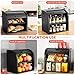 G.a HOMEFAVOR Bread Box: Large 2-Tier Bamboo Roll Top Bread Storage Container for Kitchen Counter, Bread Holder Food Bin for Countertop, Self-Assembly, Black