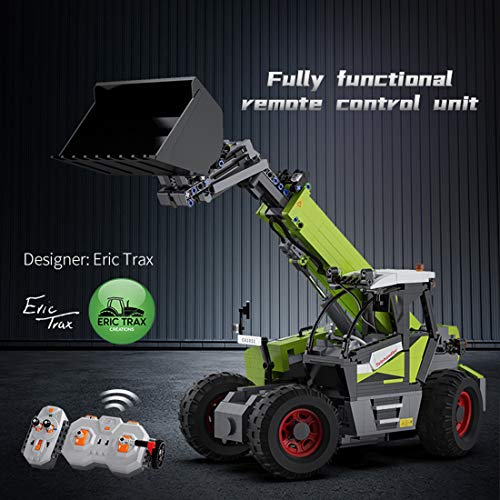 Mocdiy Technik Teleskoplader Fahrzeug Bausteine, 2.4Ghz RC Baufahrzeug Bauset mit Motoren, 1469Teile Technik… – Bild 3
