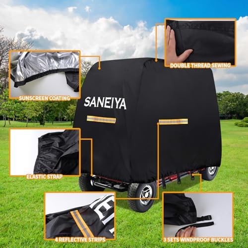 Mobility Scooter Covers for Outside Storage 420D Oxford Fabric Scooter Rain Cover Waterproof - Image 2