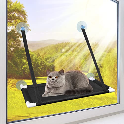 Hamaca Gato Ventana Hamaca Gato 60 * 35cm Hamaca para Gatos Gatos de hasta 22 kg Hamaca Gato con Ventosa Fuerte Plazas de Ventana para Gatos Cama Ventana para Gatos