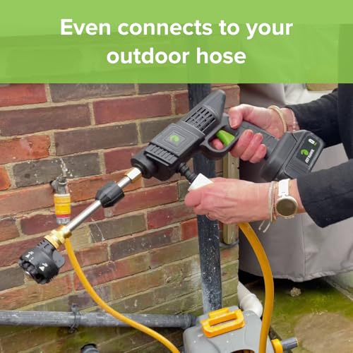 Jet Hawk – Portable Cordless High-Pressure Washer in Green Colourway - Use Any Water Source – 6 in 1 - Inc Spray Nozzles, 5m Hose, Hose Connector, Free Soap Dispenser Bottle & Hard Carry Case 8 Jet Hawk – Portable Cordless High-Pressure Washer in Green Colourway - Use Any Water Source – 6 in 1 - Inc Spray Nozzles, 5m Hose, Hose Connector, Free Soap Dispenser Bottle & Hard Carry Case - Image 8