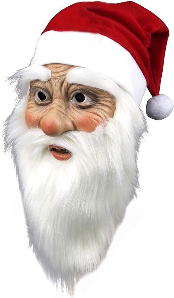 Nikolaus-Maske aus Latex, realistische Vollgesichtsmaske aus Latex mit...