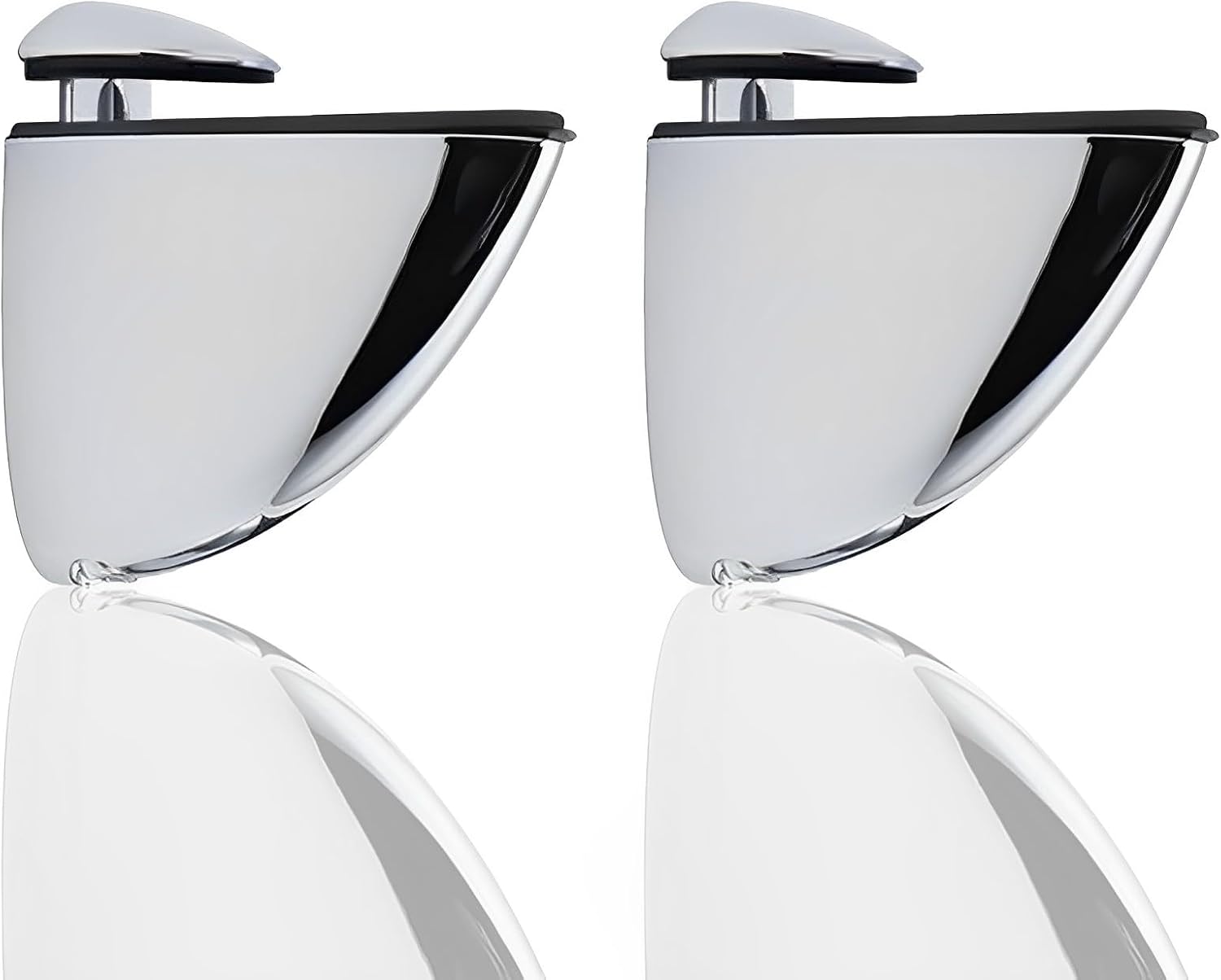 2 Pcs Glass Shelf Supports, Glass Shelf Brackets, Glass and Wooden