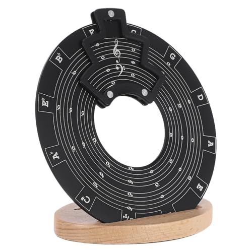 HEATSHAKING 初心者向けギターコード練習ツール 木製転ディスクでコード進行と音楽理論を学べる メロディーツールサークル ギター練習用アクセサリー