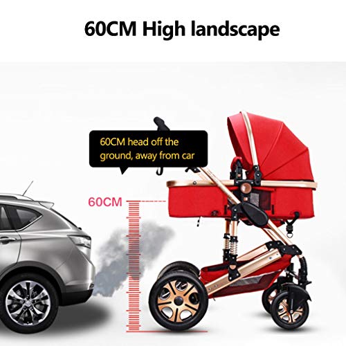 Reissysteem Kinderwagen Draagbare Baby Kinderwagen 3 In 1 Kinderwagen Kinderwagen, 5-punts harnas en hoge opbergmand - Afbeelding 6