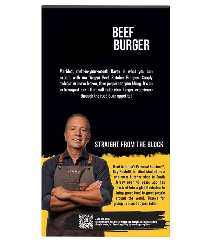Beef Burger. Experience rich, melt-in-your-mouth flavor . Marbled, tender and crafted to redefine indulgence. This beef is sourced responsibly and their cutting edge technology creates burgers that ensure every bite is tender and juicy! This is gluten free and boasts no antibiotics, steroids or added hormones. 10 ct [ 53 oz , 3.3 lb ]