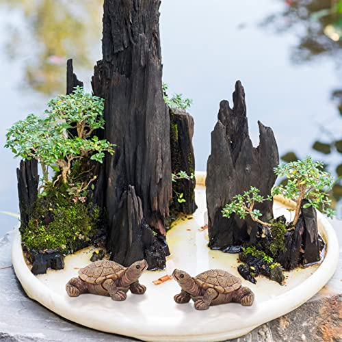 4 Pcs Mini Turtles Miniature Figurines Simulation Small Tortoise Ornaments Realistic Sea Turtles Resin Cute Beach Sea Turtles For Bonsai Craft Fairy Garden Succulent Planter Decorations #TOP7