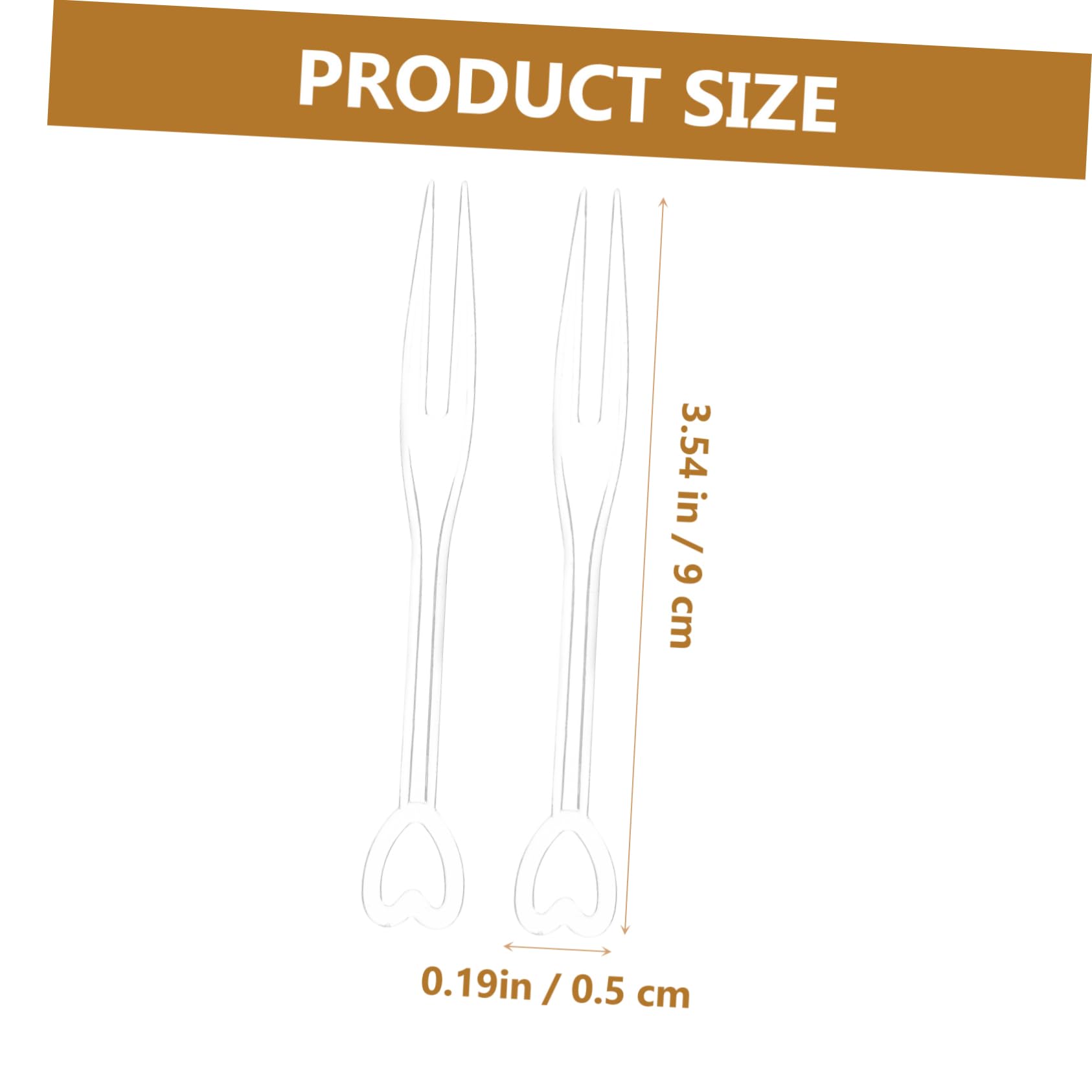 Cabilock Fruit Forks 9cm Disposable Heart Shaped Skewers Appetizer Utensils Cartoon Animal Decor Easy to Use for Parties Events