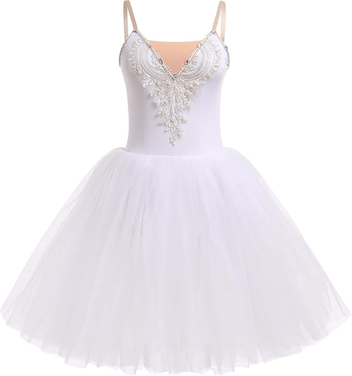 ORIDOOR Mädchen Sommerkleid Schwan Tanzkleid Tutu Performance Langes Tüllkleid Halloween Weihnachten Kleid