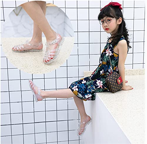 Timpnsd Toddler Girls Jelly Sandals Glitter Flat Beach Summer Shoes Mary Jane Dress Princess Shoes Water Shoes For Little Kids #TOP2