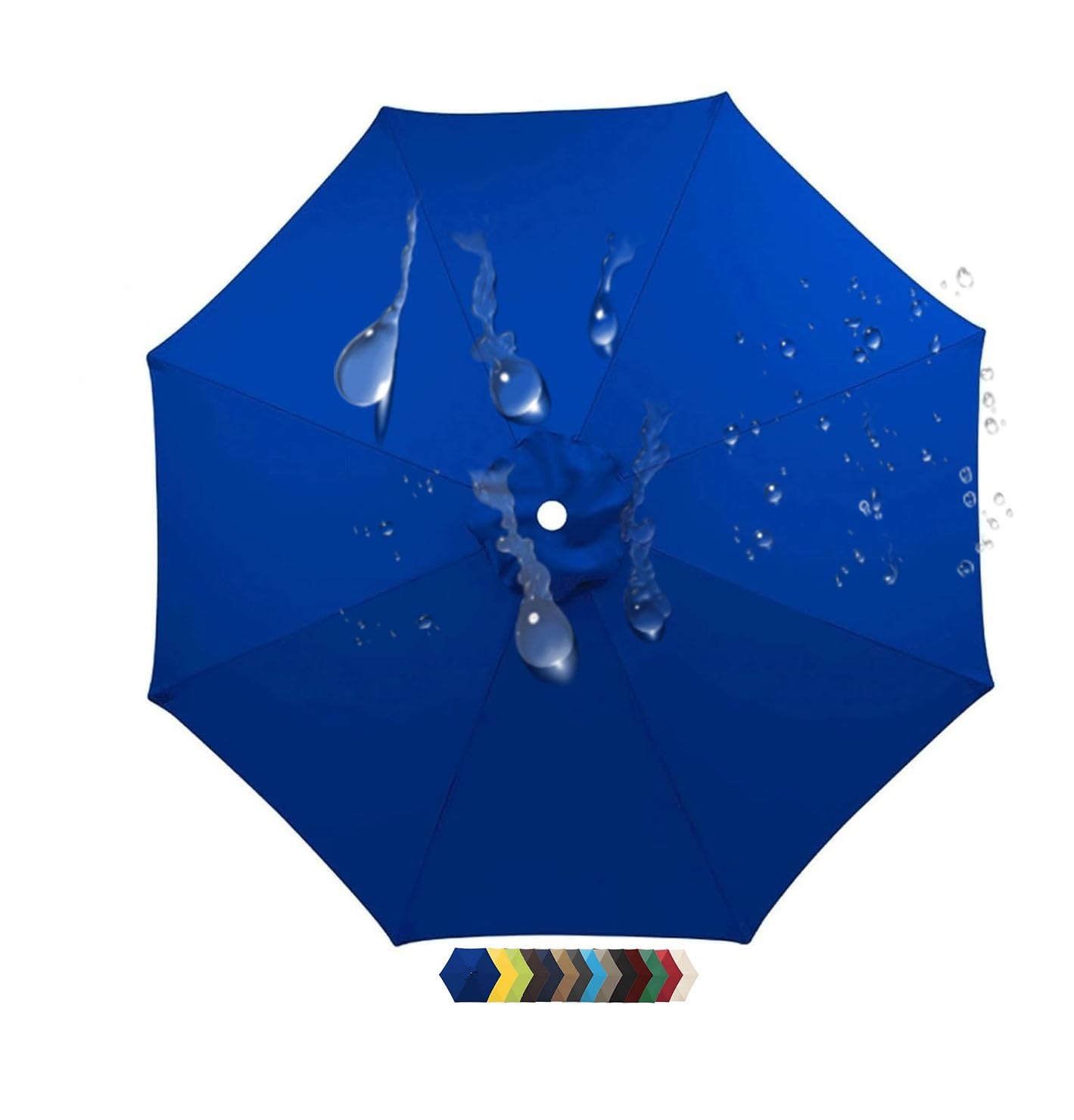 ILiemao Umbrella Replacement Cloth 6 Arms/8 Arms Replacement Parasol Canopy Cover 2m 2.30m 2.5m 2.7m 3.0m Outdoor Patio Garden Umbrella Canopy Market Patio Canopy Cover(M15,200 cm 6.5ft 6 Ribs)