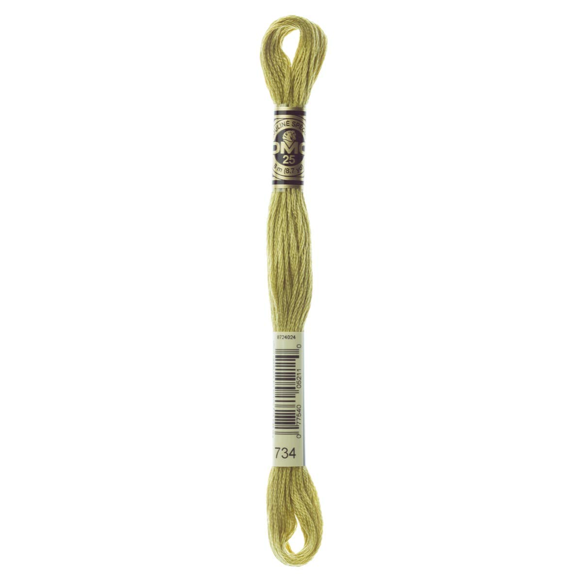 DMC Embroidery Floss Mouline Stranded Cotton Thread for Hand Embroidery and Sewing - Colour No: 734-6 x 8m Skeins โ image 1