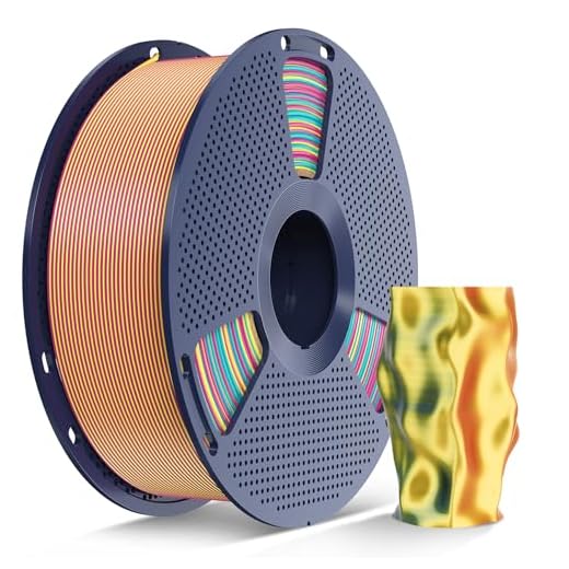 SUNLU Silk Triple Color PLA Filament, Silk PLA 3D Printer Filament 1.75mm, Neatly Wound Shiny Silk 3D Printer Filament 1.75mm ±0.02mm, 1KG Spool (2.2lbs), Silk Triple Color (Red Yellow Green)