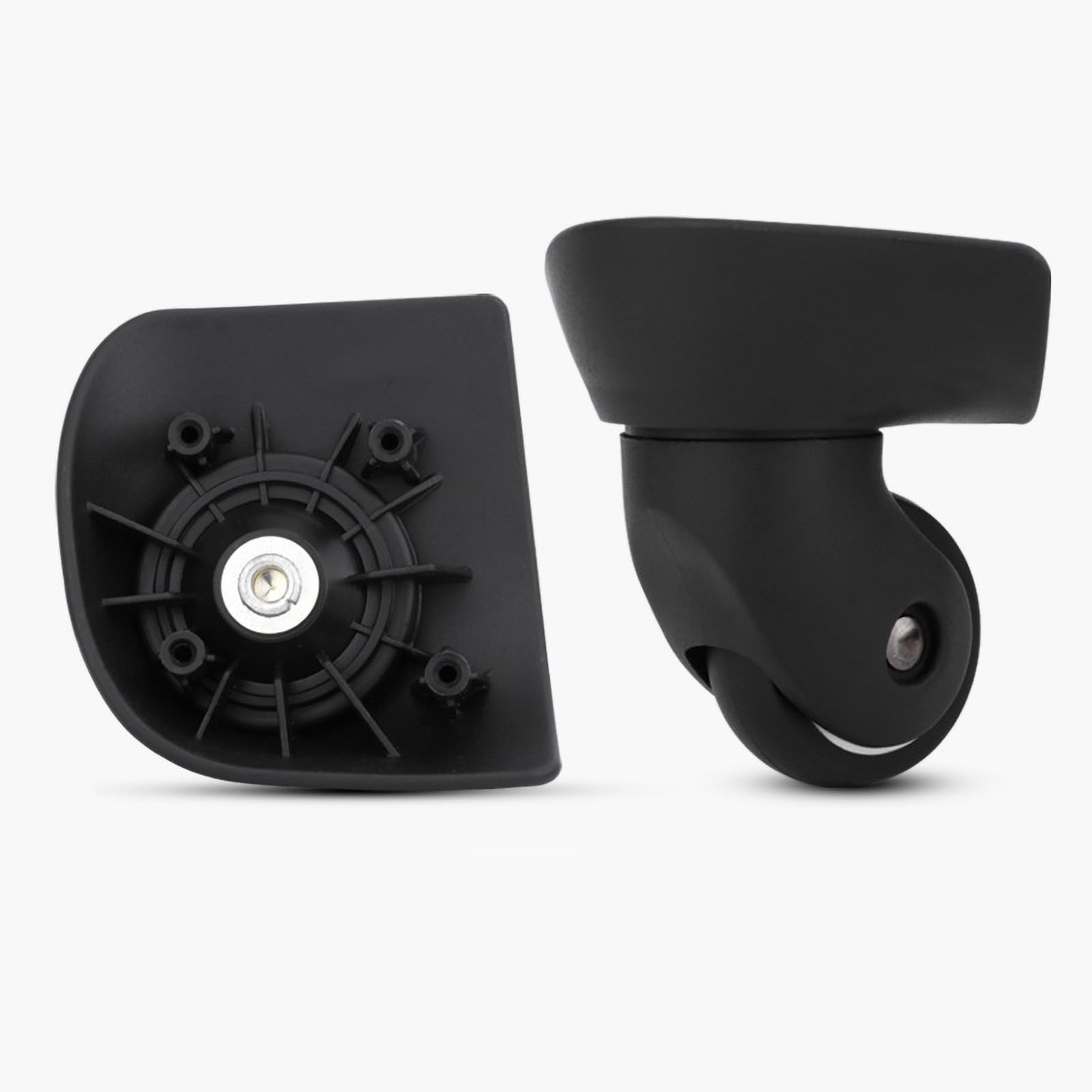 Roues Silencieuses 360 Volein - 2 Paires De Roues De Valise De Remplacement | Pour Réparation DIY | Compatible Valises Avec 2 Trous De Vis Compatibilité à Mesurer