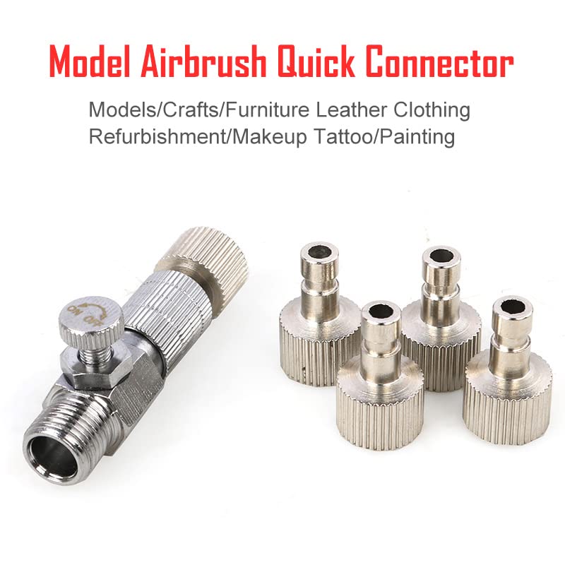 Hsthe Sea 5 pcs Airbrush Adapter Set,Airbrush Quick Release Disconnect - Image 3