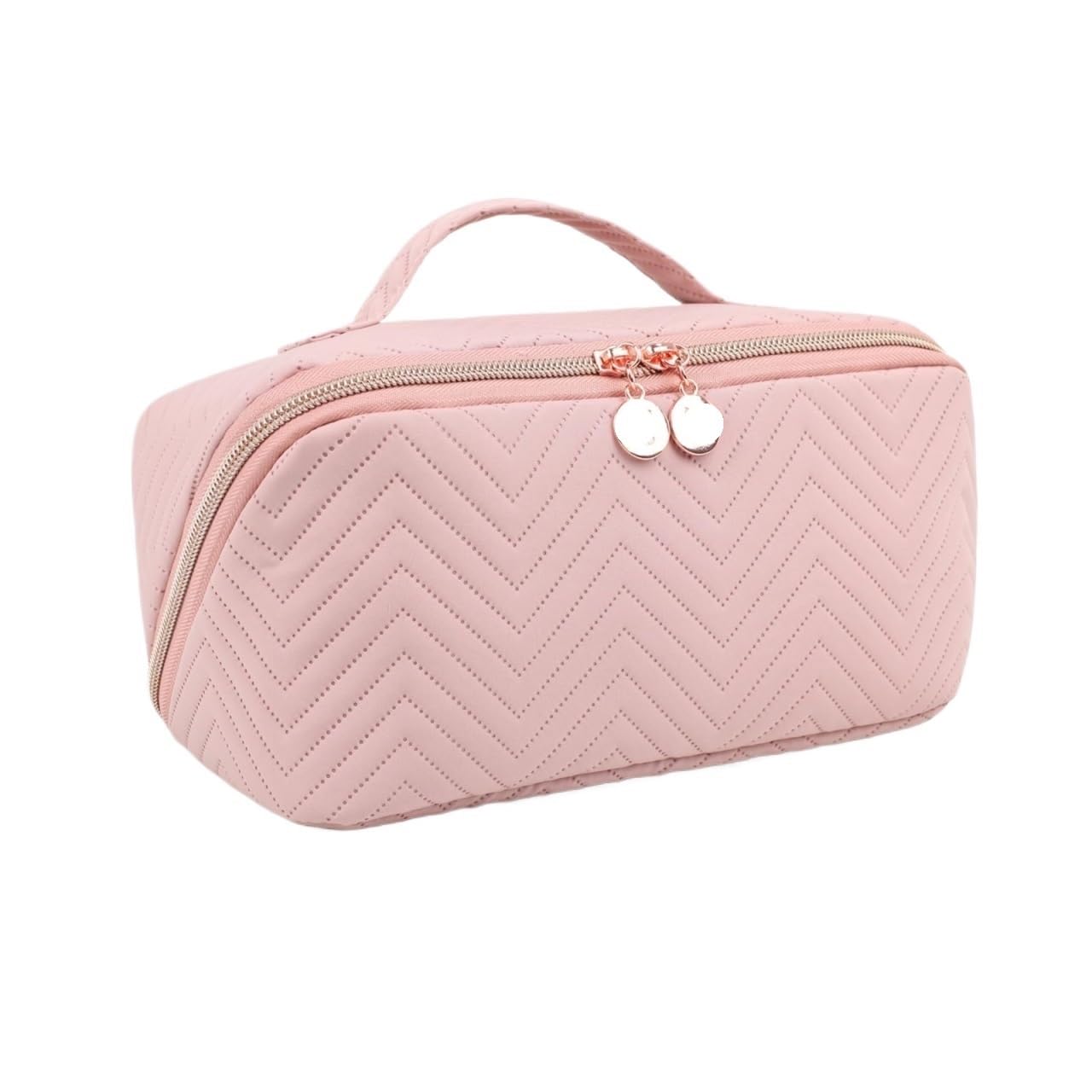Porta Trucchi Pochette Trucchi Borsa For Cosmetici Borsa For Cosmetici Da Viaggio For Donne Borsa Da Toilette Impermeabile Portatile Con Manico Trousse Trucchi Donna(Pink)