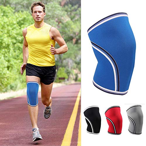 Knee Pads 1 Pair Breathable Sports Knee Sleeve Supports 7mm Neoprene Basketball weight-lifting Anti-Sprain Compression Knee Pads Protector