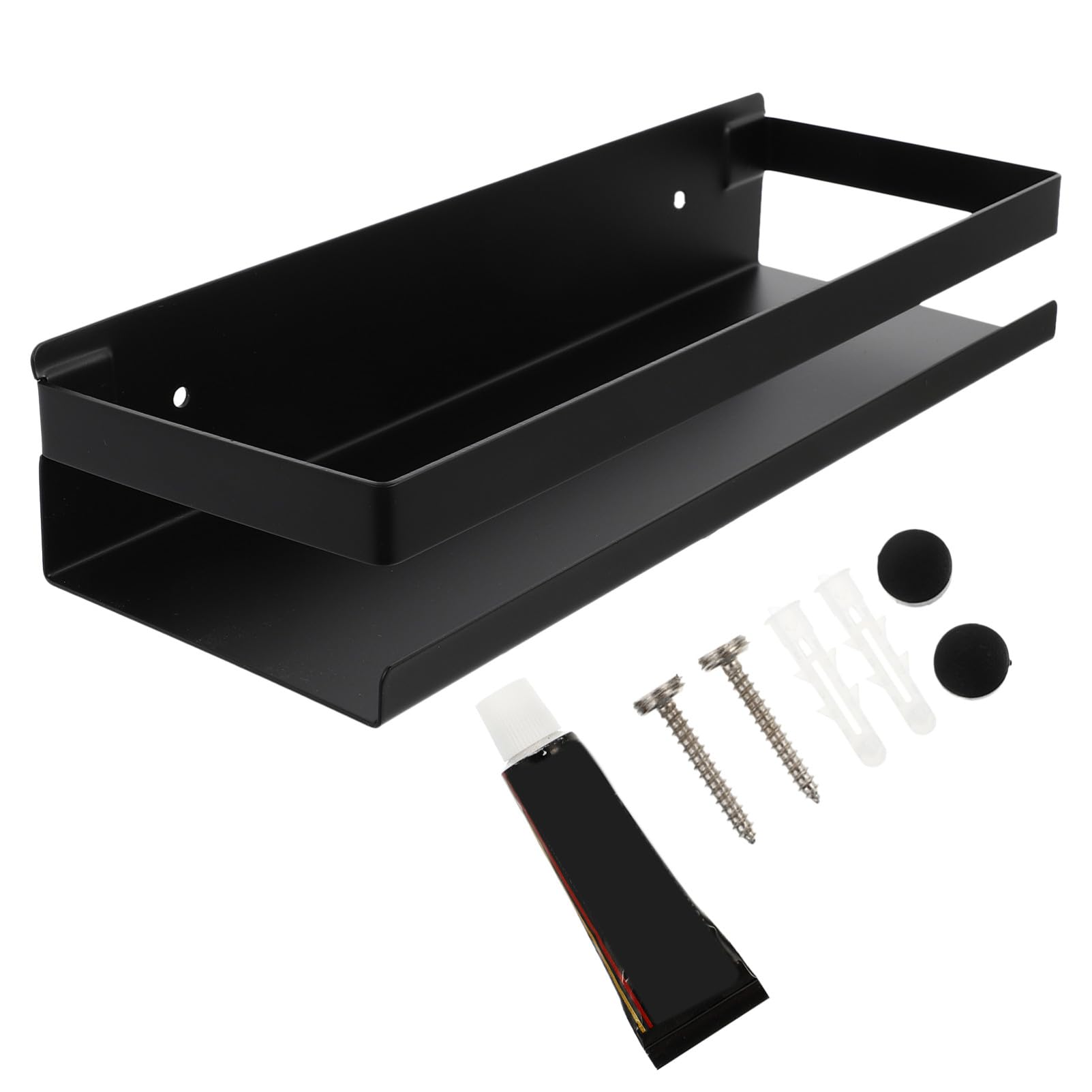 Cabilock Estante Flotante de Ducha Organizador de Almacenamiento de Baño para Champú Acondicionador Estante de Acero Inoxidable Montado en La Pared Estantes