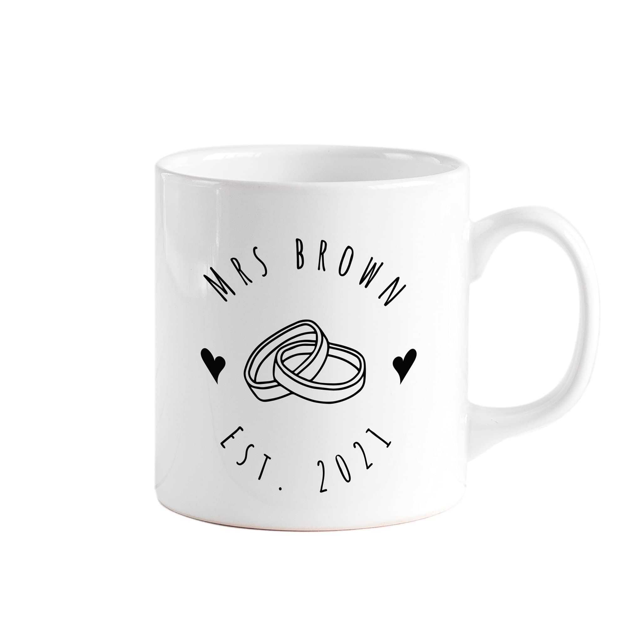 Pomchick, Personalised Mr & Mrs wedding mug/Bride and groom mugs/Engagement gifts for couples/Anniversary gift ideas/Wife husband Mug set