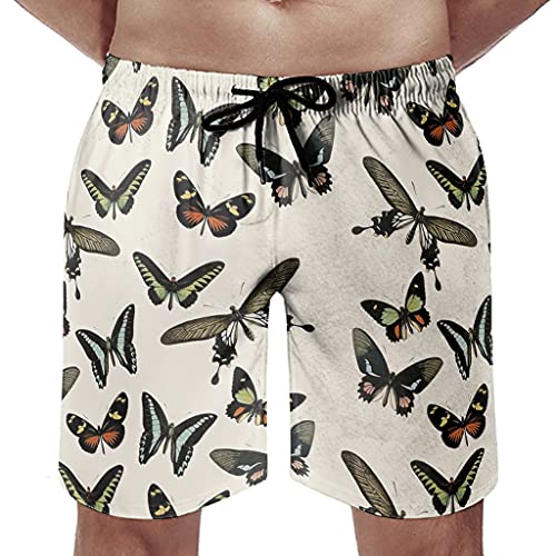 Ktewqmp Zomer zwembroek vintage vlinder mannen zwembroek zwemmen shorts mannen met zakken veilig - Image 5