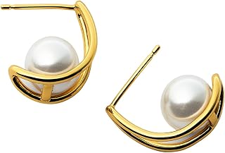 UNITED JEWELS ユナイテッドジュエルズ Double Line Pearl Stud Pierce ダブル ライン パール ピアス 96-7602-03 (ゴールド)