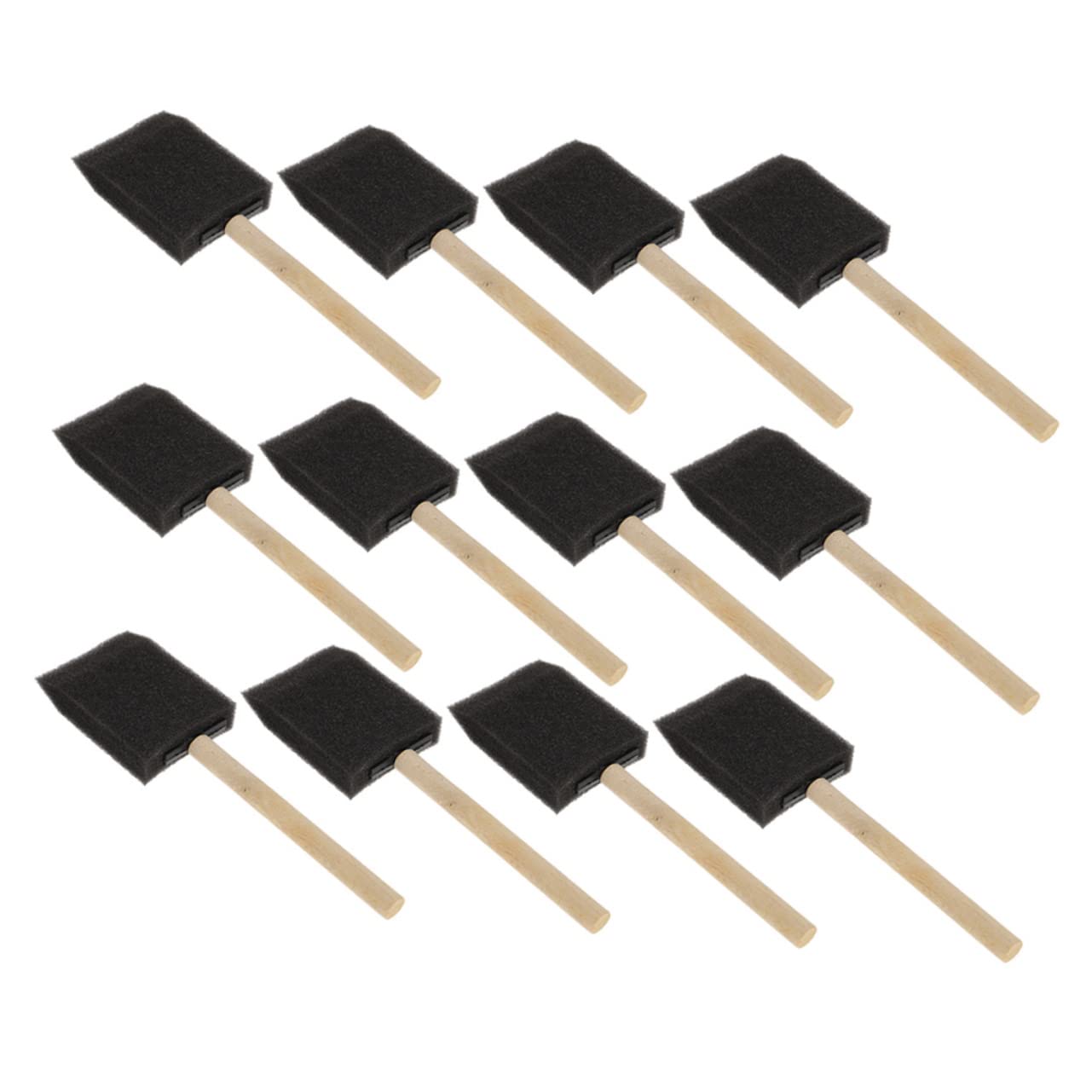 LALAFINA 12Pcs Painting Sponge with Handle Compact Sponge Painting Tools for Childrens Activities Easy to Clean and Ergonomic Design