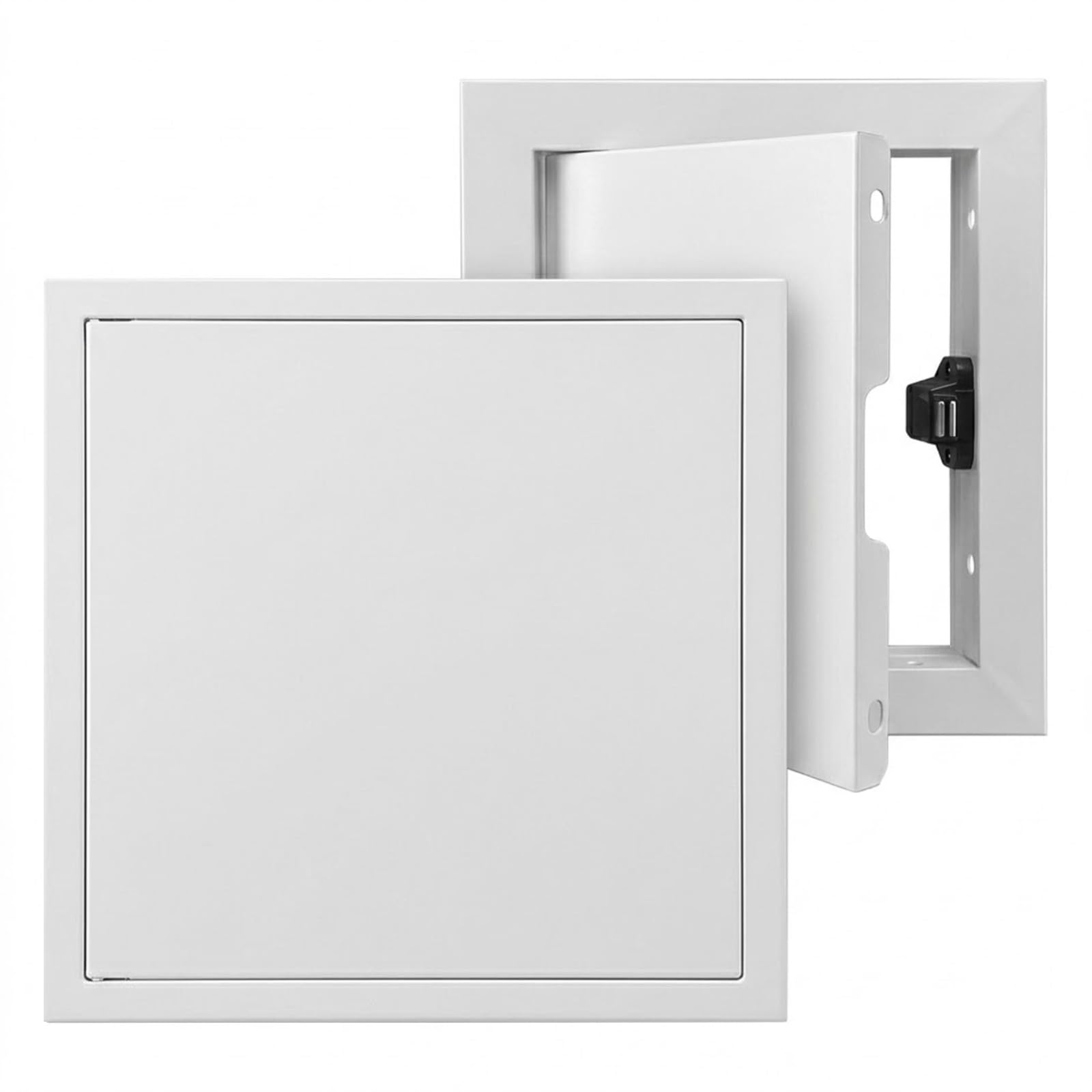 Yqyhnb White Aluminium Access Panel 300X300mm, Flush Fit Inspection Hatch For Wall & Ceiling, Push-To-Open Maintenance Door, Paintable Plasterboard Revision Flap For Plumbing(,350X350mm)
