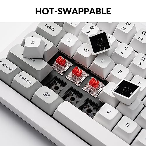 Image of Keychron Q1 Pro Wireless Custom Mechanical Keyboard, QMK /VIA Programmable Full Aluminum 75% Layout Bluetooth /Wired RGB with Hot-swappable Keychron K Pro Red Switch Compatible with Mac Windows Linux