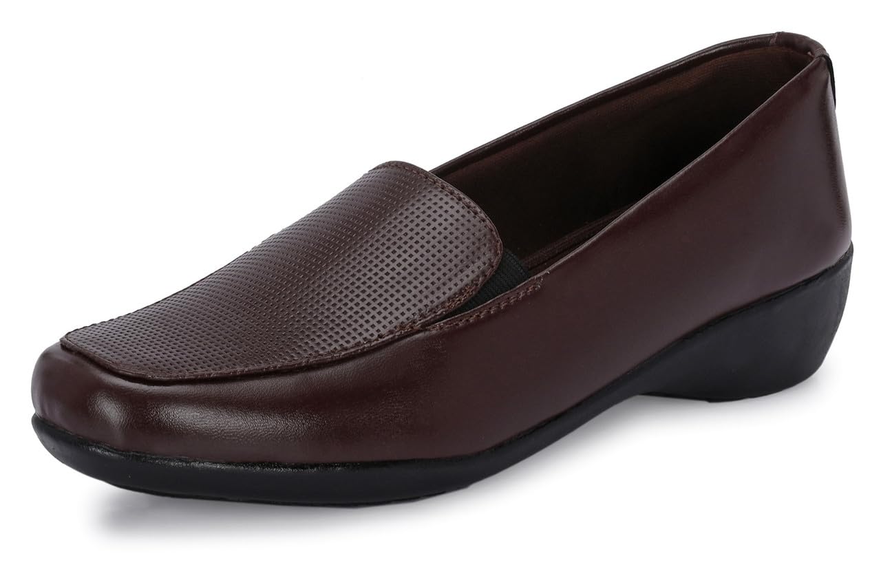 Women's Formal Shoes | Comfortable Stylish Wedge Heel Pull on Bellies & Ballerina for Womens | Slip on Shoes Women