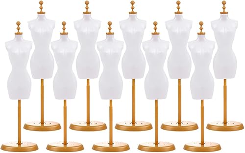 EXCEART 10 piezas de ropa de muñeca forma vestido muñeca soporte de exhibición figura de acción maniquí modelo soporte accesorios